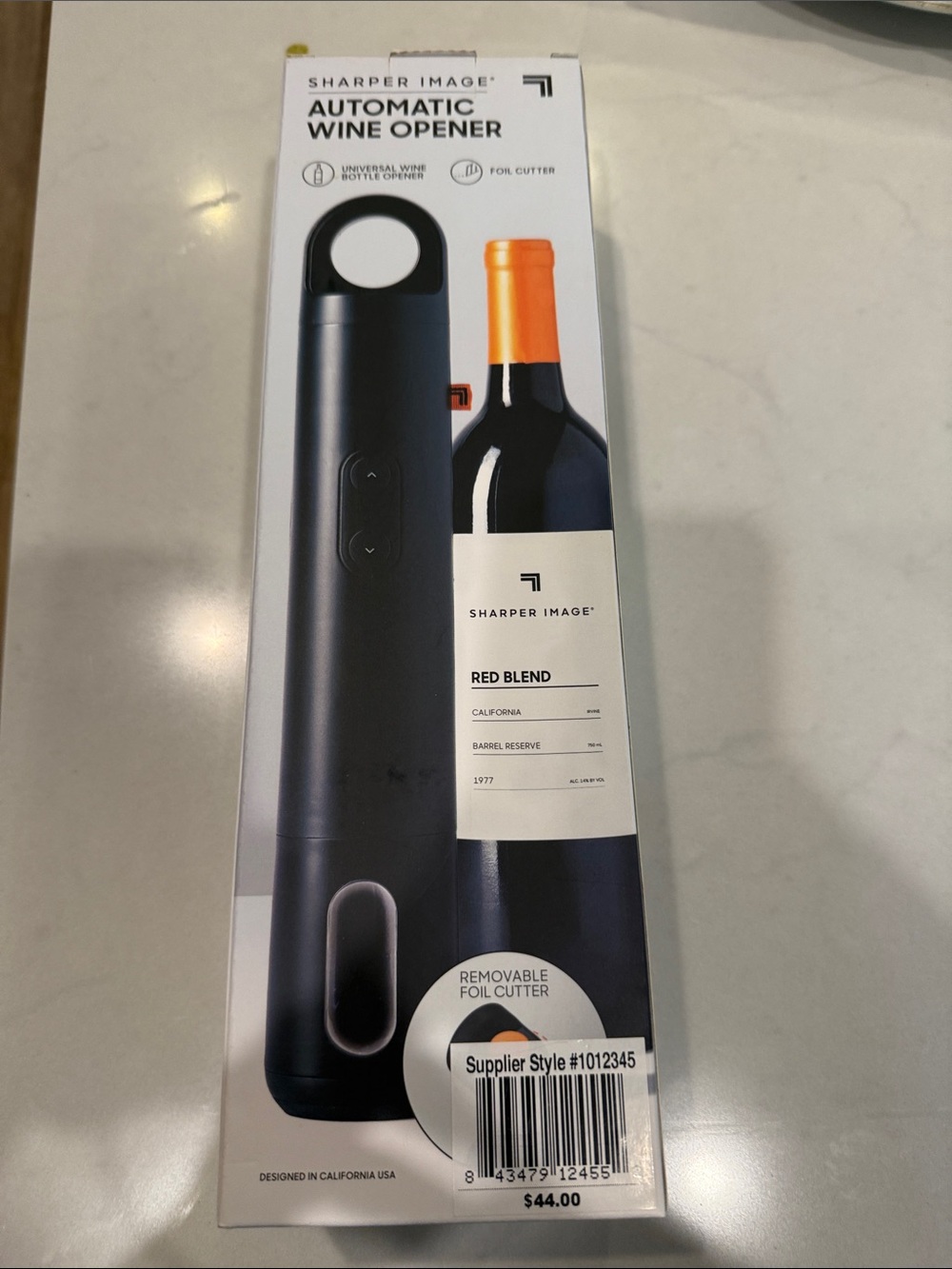 Sharper Image Matte Black Automatic Wine Opener